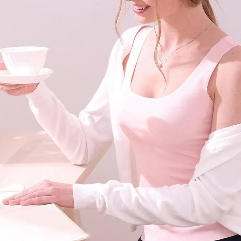 1Pc Vest T-shirt All Match Sexy Women Tank Top Stretchy Thin Female Blouse Off Shoulder Soft Woman Clothing for Daily Wear